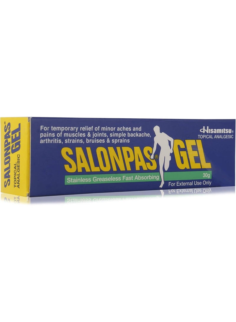 Hisamitsu Salonpas Gel Topical Analgesic For Muscle & Joint Pain Stainless Greaseless & Fast-Absorbing 30G - Image 1